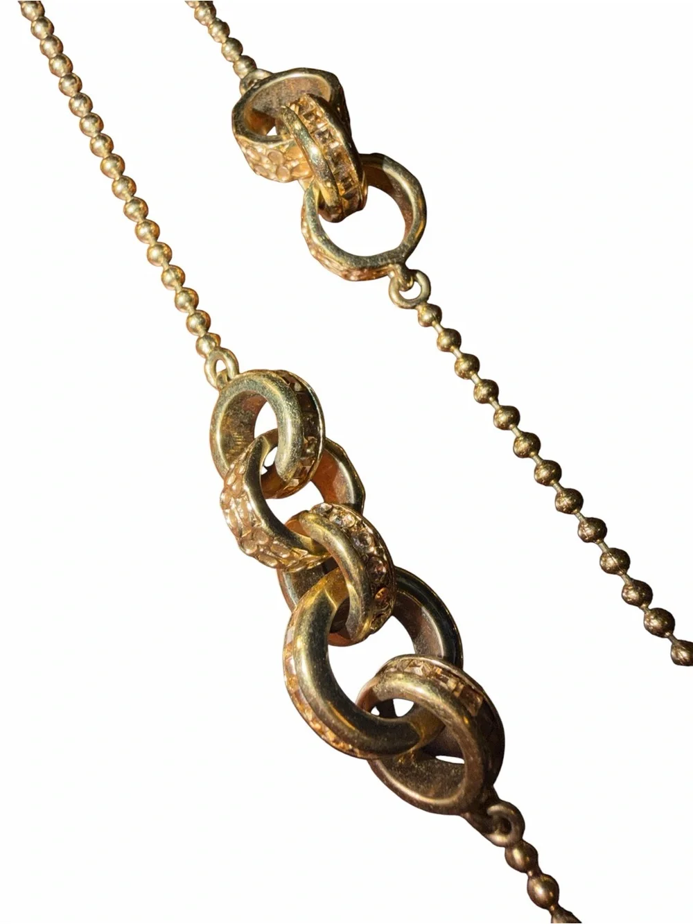 Coach Gold-Tone Knot & Bead Long Necklace - Women Jewelry